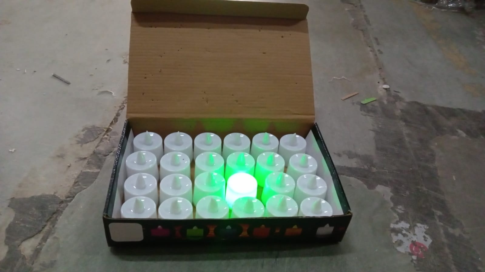 6635 Green Flameless LED Tealights, Smokeless Plastic Decorative Candles - Led Tea Light Candle For Home Decoration (Pack Of 24) DeoDap 6635 Green Flameless LED Tealights, Smokeless Plastic Decorative Candles - Led Tea Light Candle For Home Decoration (Pack Of 24) DeoDap